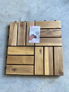 Dalles de terrasse contemporaines en bois d'acacia antidérapantes à emboîtement - Product Image 2