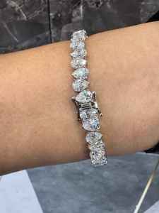 High Quality 925 Sterling Silver Moissanite Diamond Leaf <b>Clover</b> Exquisite Classic Lucky Women's <b>Bracelet</b> Jewelry Gift - Product Image 5