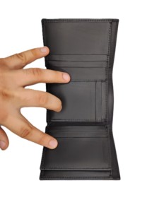 Premium Men's <b>RFID</b> Protected Trifold <b>Wallet</b> High Quality Short Leather Card Holders Polyester OEM Factory Direct Wholesale 2026 - Product Image 2
