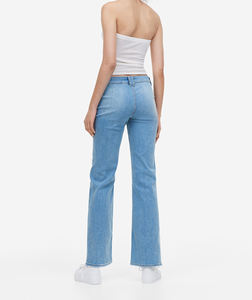 กางเกงยีนส์ทรงตรงเอวสูงทรงหลวมสไตล์แบ็กกี้สำหรับผู้หญิง ขายตรงจากโรงงาน รับผลิตแบบ OEM - Product Image 2