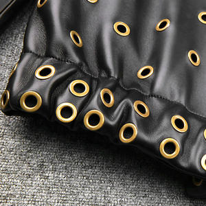 Veste en cuir véritable sur mesure de haute qualité avec design ajouré en cuir de mouton véritable pour femmes - Product Image 4