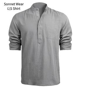 Camisa de Manga Larga con Cuello en V para Hombre - Product Image 6