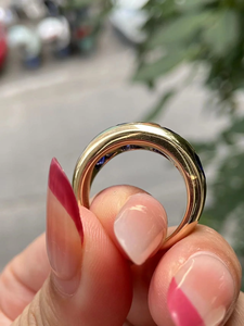 Anillo de Diamante Azul con Corte Corazón Moderno, Oro de 14K, Estilo Romántico, Joyería de Compromiso para Mujer - Product Image 3