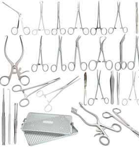 Kit de Instrumentos Quirúrgicos Veterinarios, Instrumentos de Acero, Manuales, Reutilizables, Esterilizables, Juego de Herramientas para Cirugía de Mascotas - Product Image 1