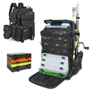 Erni Sports ES-MM-198 Multifunctional Multi-Purpose Waterproof <b>30L</b> Three-Layer Fishing Tackle Backpack Portable Fishing Rod - Product Image 2
