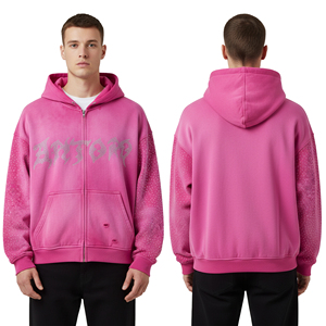 New Style Custom Mens Baggy Pullover Tracksuit Winter Hoodie Set Breathable Solid Color Unisex Hot Sale Sweat Suit Sweatshirt - Product Image 2