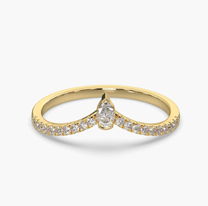 White <b>Fine</b> <b>Ring</b> Brilliant Cut Diamond Bridal Band Bezel Set Wedding Engagement Jewelry 18K Gold Plated IGI Certified Custom Size - Product Image 1