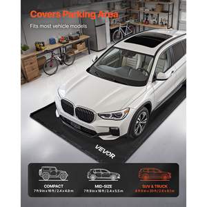 Tapis de sol de garage antidérapant en PVC de 8 pieds 6x20 pieds Protection imperméable et durable pour la neige, la pluie, la boue, les voitures, les SUV et les camions de stationnement - Product Image 2