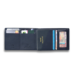 Elegant Navy Blue Genuine Leather <b>Mens</b> <b>RFID</b> Shield <b>Wallet</b> Chain Style Waterproof Card Storage Bifold <b>Wallet</b> Premium Handcrafted - Product Image 5