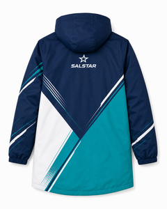 SALSTAR Parka con Capucha para Hombre, Manga Larga, Diseño Geométrico, Impermeable, Deportiva, con Cierre de Cremallera - Product Image 3