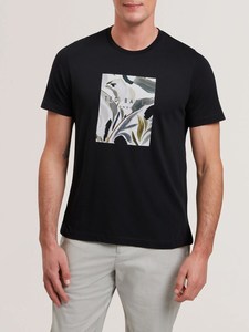 T-shirt graphique personnalisé avec logo imprimé, manches courtes, mélange de coton, respirant, mode estivale, streetwear, tenue homme. - Product Image 3