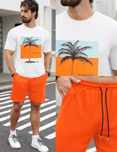 Conjunto de Camiseta y Pantalones Cortos Hawaianos para Hombre, Estilo Aloha Tropical, Dos Piezas, Casual, para Playa y Uso Diario - Product Image 4