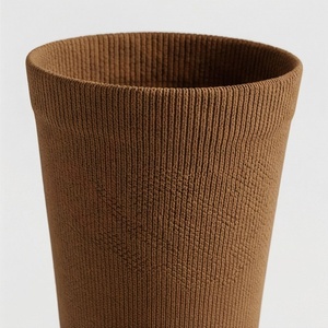 <b>Men's</b> Crew <b>Socks</b> Solid Color Knitted Regular Style Daily Wear <b>Brown</b> - Product Image 4