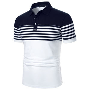 Servicio OEM ODM, Camiseta Polo Personalizada al por Mayor para Hombre, Tela de Algodón Suave, Camisetas Polo Lisas para Vacaciones, Combinación de Colores - Product Image 2