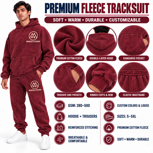 Survêtement Homme 2-en-1 Personnalisé en Gros OEM Streetwear Uni 100% Coton Délavé à l'Acide avec Capuche Sérigraphie DTF 3D Écologique - Product Image 6