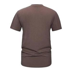Camiseta de Manga Corta para Hombre, Corte Regular, Color Sólido, Cuello Redondo, Informal, Azul Marino, Logotipo Frontal, Transpirable, 100% Algodón - Product Image 2