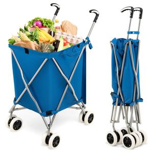 Carrito de Compras Plegable con Bolsa de Lona Extraíble Resistente al Agua - Product Image 1