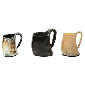 Tazas de cuerno de calidad premium diseñadas para eventos de recreación histórica con acabado natural que realza momentos auténticos de disfrute. - Product Image 4