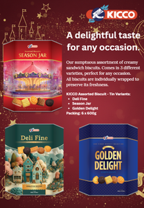 Authentic Malaysia Manufacturer Kicco Season Semi-Hard Gold Tin <b>Biscuits</b> Cookies Wholesale Order Bulk Low Moq Vanilla Chocolate - Product Image 3