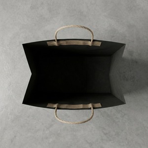 Premium Black Kraft Paper Shopping <b>Bags</b> with Twisted Handles Virgin Paper Luxury Retail <b>Packaging</b> <b>Bags</b> - Product Image 2