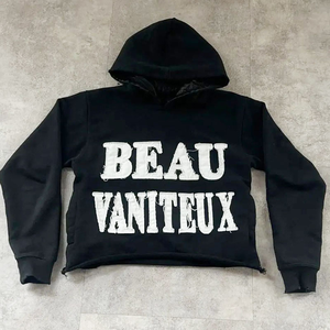 Sweat-shirts personnalisés en gros, streetwear de haute qualité, logo personnalisé, design surdimensionné, grandes tailles, style hip-hop pour hommes - Product Image 1