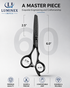 NYBL-55 5.5inch Straight <b>Left</b>-<b>handed</b> <b>Scissors</b> JAPAN 440C Sharp 58-59HRC Hardness Stainless Steel Handle Barber Shears Hair 28 - Product Image 2