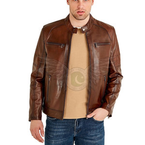 Veste en cuir PU souple pour homme, style décontracté et élégant, coupe ajustée, vêtement d'extérieur tendance pour l'hiver, veste en cuir de qualité supérieure - Product Image 4