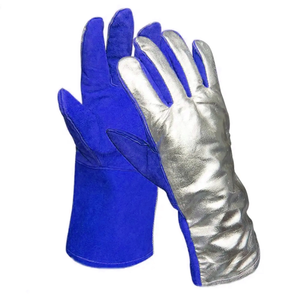 Gants de travail de haute qualité pour la protection des mains, fabriqués en cuir de vachette, isolés, résistants à la chaleur, en tissu, pour la sécurité au travail - Product Image 5