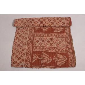 Colcha Kantha Gudri de Algodón Hecha a Mano, Reversible, Estampada, para Cama y Sofá - Product Image 4