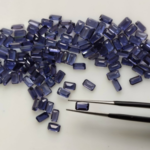 พลอยไอโอไลต์สีม่วงธรรมชาติ 5x3 มม. ทรงแปดเหลี่ยม คุณภาพดีที่สุด พลอยหลวมแบบเปลี่ยนสีได้ สำหรับทำเครื่องประดับ ผลิตภัณฑ์จากเรดเมาน์เทน เจมส์ - Product Image 1