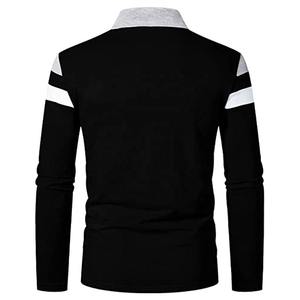 เสื้อโปโลแขนยาวคุณภาพสูงสำหรับผู้ชาย ทนทาน สวมใส่สบาย สไตล์ลำลองแบบนักกีฬา สีกลางๆ ผ้าฝ้าย แฟชั่นทันสมัย - Product Image 2