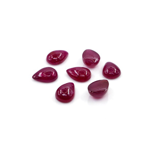 Rubíes naturales de Bangkok calibrados en forma de pera de 8x10 mm, rubíes naturales sueltos en forma de cabujón para la fabricación de joyas, listos para usar. - Product Image 4