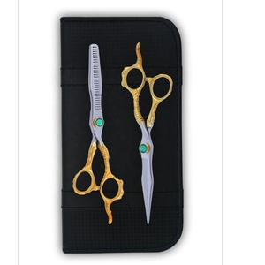 PROFESSIONAL BEAUTY RAZOR <b>EDGE</b> HAIR CUTTING SHEARS SALON SET with 26 TEETH for STAINLESS STEEL - Product Image 5