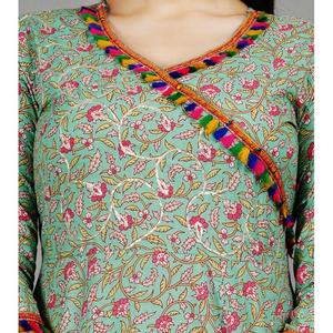 AARTI FASHION ชุดสูทลำลอง คอวี แขนสามส่วน พิมพ์ลายดอกไม้ ทรงหลวม ระบายอากาศได้ดี เอวธรรมชาติ ใส่ได้ทุกวัน - Product Image 3