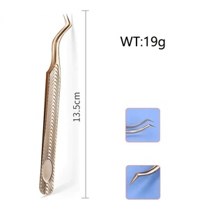 แหนบติดขนตาปลอมเคลือบทอง ปลายเรียบ ใช้งานได้อย่างแม่นยำ - Product Image 2