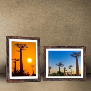 Rustic Brown <b>Photo</b> <b>Frame</b> with Mat Elegant Tabletop Wall Display <b>Frame</b> - Product Image 4