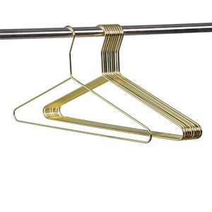 <b>Gold</b> Metal <b>Clothes</b> Hangers Set of 10 Heavy Duty Wire Coat Hangers for Shirts Jackets Dresses Closet Organizer - Product Image 2