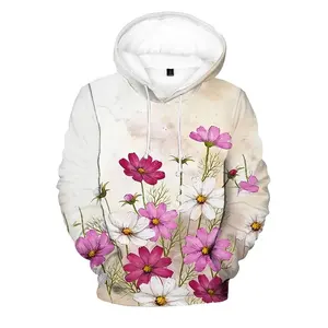 2023 Latest styles casual men's and women's hoodie butterfly graphic pink hooded long sleeved coat oversized loose nice looks