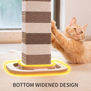 Cardboard <b>Cat</b> Scratching Post 24.2 Inch, <b>Cat</b> Scratcher for Indoor <b>Cats</b> Scratch Board for Kittens or Smaller <b>Cats</b> - Product Image 5