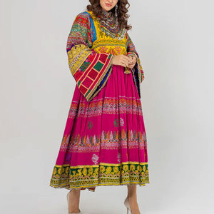 Vestido afgano tradicional para mujer, hecho a mano, largo, estilo maxi, ropa étnica modesta, elegante, para festivales. - Product Image 1