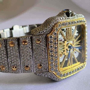 Montre automatique mécanique en moissanite, style hip-hop, luxe, sertie de diamants VVS, pour hommes - Product Image 2