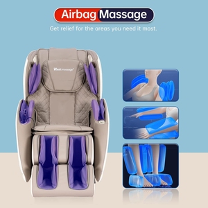 Fauteuil de massage électrique de luxe Shiatsu à gravité zéro en cuir, soin complet du corps, gain de place, multifonction - Product Image 4