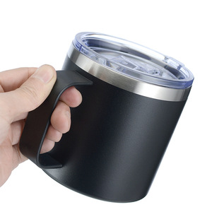 Minimalist 14oz Vacuum Sealed <b>Double</b> <b>Wall</b> Stainless Steel Coffee <b>Mug</b> Portable - Product Image 3