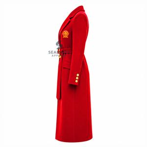 Manteau Trench Long Ceinturé Croisé pour Femme NSPDK Sorority, Col Cranté, Manches Longues, Coupe Ajustée, Vêtement d'extérieur Formel - Product Image 3