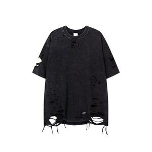 T-shirt Homme Vintage Délavé à l'Acide, Grammage Lourd, Vente en Gros, Streetwear Vierge, T-shirt Personnalisé Effet Vieilli - Product Image 3