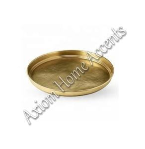 Elegant Brass <b>Tray</b> With Smooth Finishing Perfect for Christmas <b>Dinner</b> Table Setting by Axiom Home Accents - Product Image 2