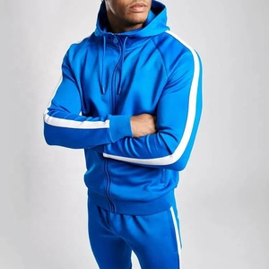 <b>Men</b> Zip Up Hoodie Tracksuit Set Contrast Stripe Jogger <b>Pants</b> Sportswear <b>Lounge</b> Outfit With Side Pockets 2026 - Product Image 4
