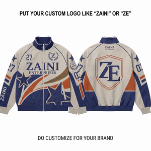 Premium 280 GSM Polyester Windbreaker Jacket Custom Logo Digital Printing Navy for Orange Waterproof Breathable Winter Men's - Product Image 1