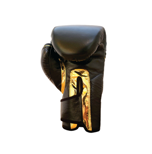 Gants de boxe personnalisés en cuir noir et or, professionnels, pour entraînement et sparring, vente en gros, OEM, marque privée, fabricant de luxe KAP - Product Image 3