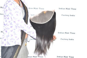 Cabello Humano Remy Indio 100% Virgen al por Mayor, Frontal 13*6 Liso con Encaje, Doble Cutícula Alineada, Cabello Natural - Product Image 5